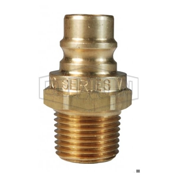 BRASS 1 in H-NIPPLE, 1 in MNPTF UNVALVED